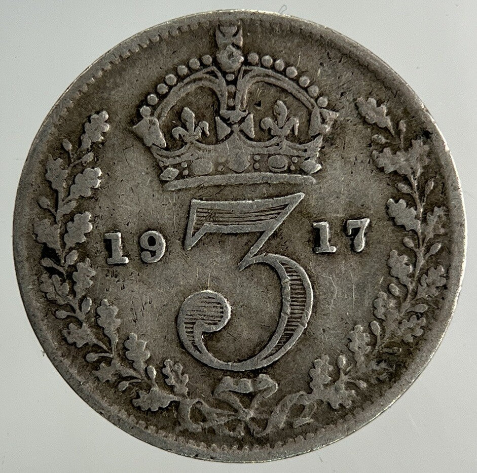 1917 George V Threepence Silver Coin | Fine Collectable Grade