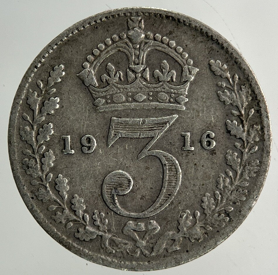 1916 George V Threepence Silver Coin | Fine Collectable Grade