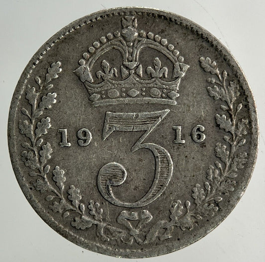 1916 George V Threepence Silver Coin | Fine Collectable Grade