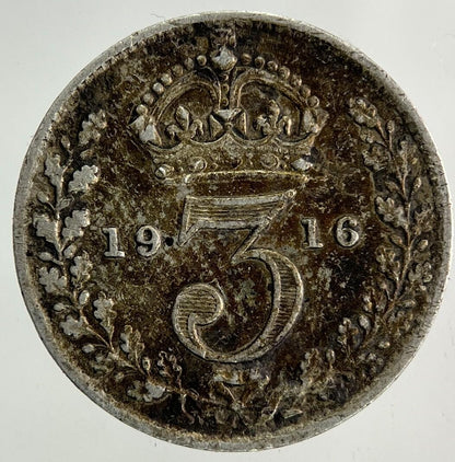 1916 George V Threepence Silver Coin | Fine Collectable Grade