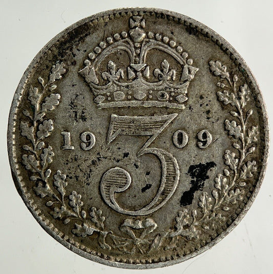 1909 Edward VII Threepence Silver Coin | Fine Collectable Grade