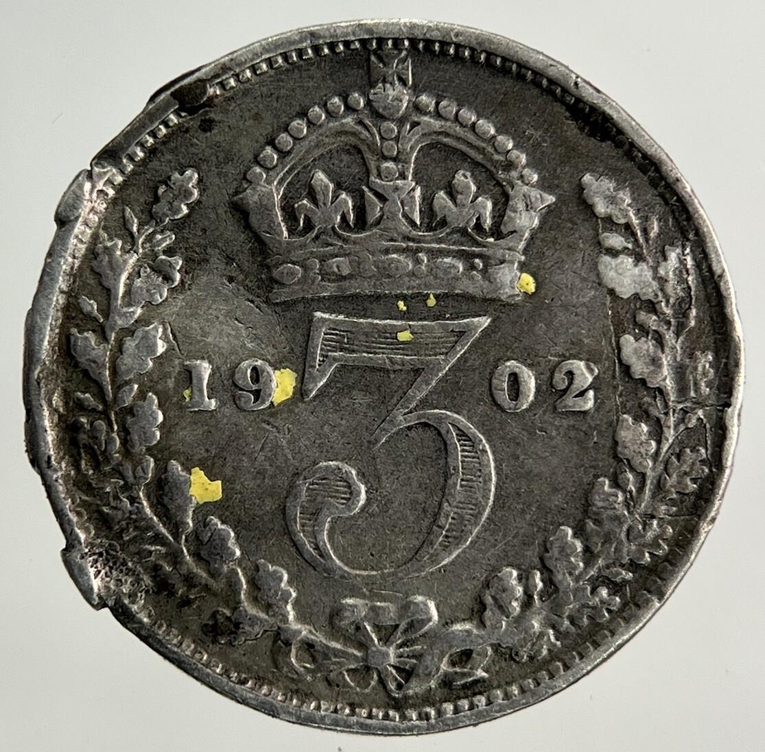 1902 Edward VII Threepence Silver Coin | Collectable Grade