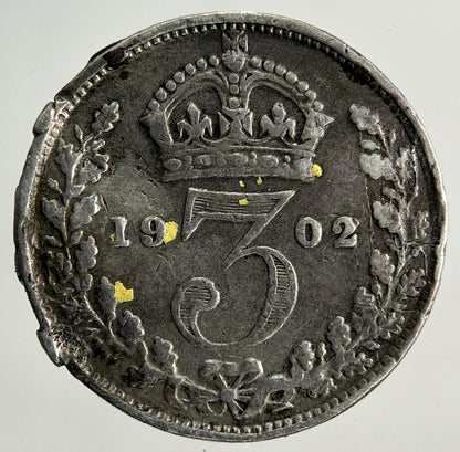 1902 Edward VII Threepence Silver Coin | Collectable Grade