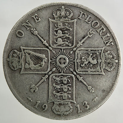 1913 George V Florin Silver Coin | Fine Collectable Grade