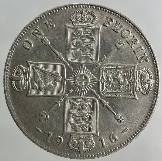 1916 George V Florin Silver Coin | Very High Grade