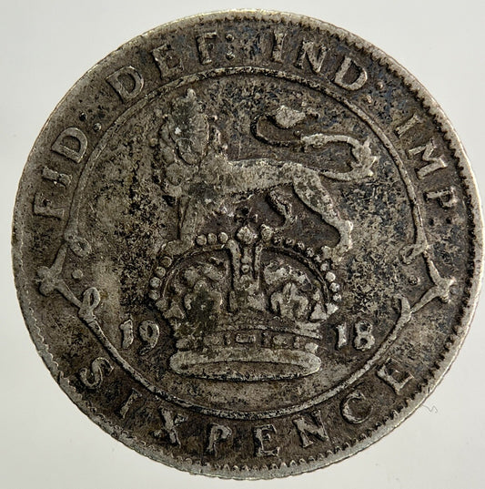 1918 George V Sixpence Silver Coin | Collectable Grade