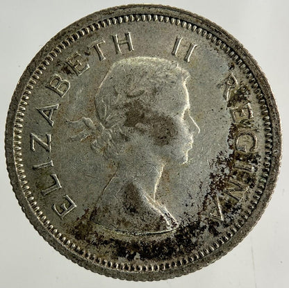 1954 South Africa Sixpence Silver Coin | Very High Grade