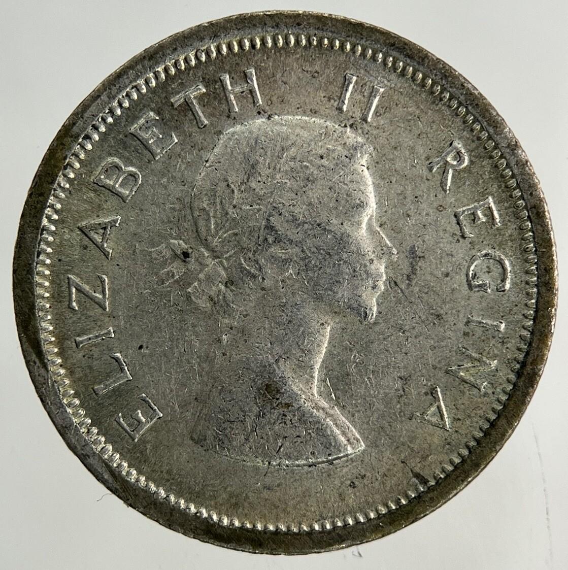 1955 South Africa Sixpence Silver Coin | Very High Grade
