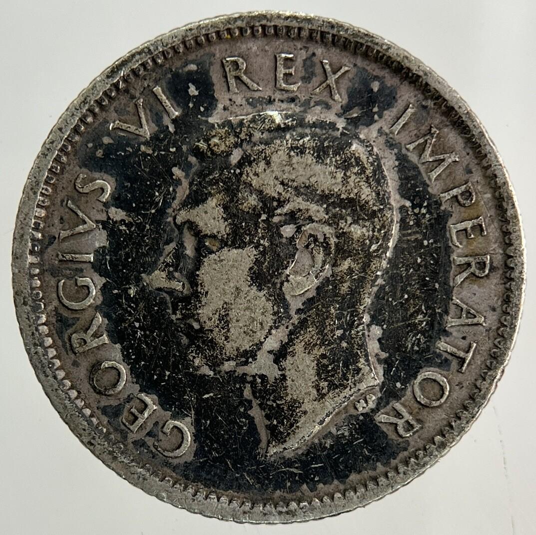 1942 South Africa Sixpence Silver Coin | Fine Collectable Grade