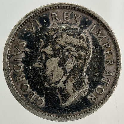 1942 South Africa Sixpence Silver Coin | Fine Collectable Grade
