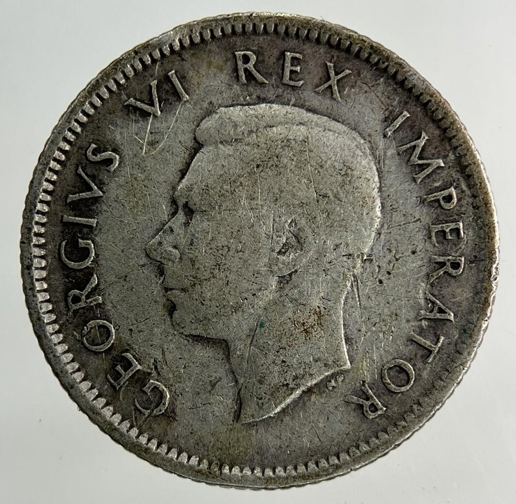 1938 South Africa Sixpence Silver Coin | Fine Collectable Grade