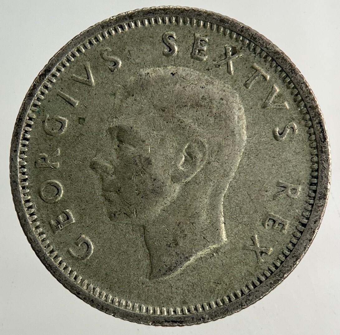 1952 South Africa Sixpence Silver Coin | Fine Collectable Grade