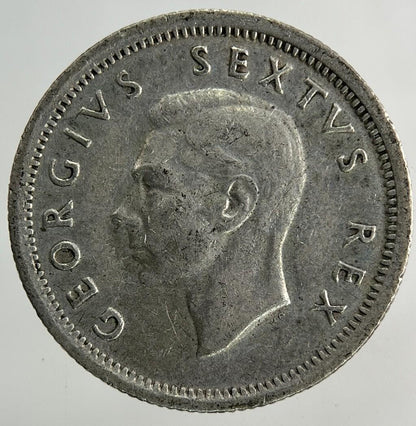 1950 South Africa Sixpence Silver Coin | Fine Collectable Grade