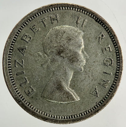 1957 South Africa Sixpence Silver Coin | Fine Collectable Grade