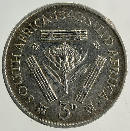 1942 South Africa Threepence Silver Coin | Very High Grade
