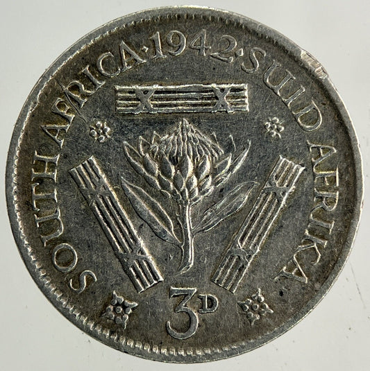 1942 South Africa Threepence Silver Coin | Very High Grade