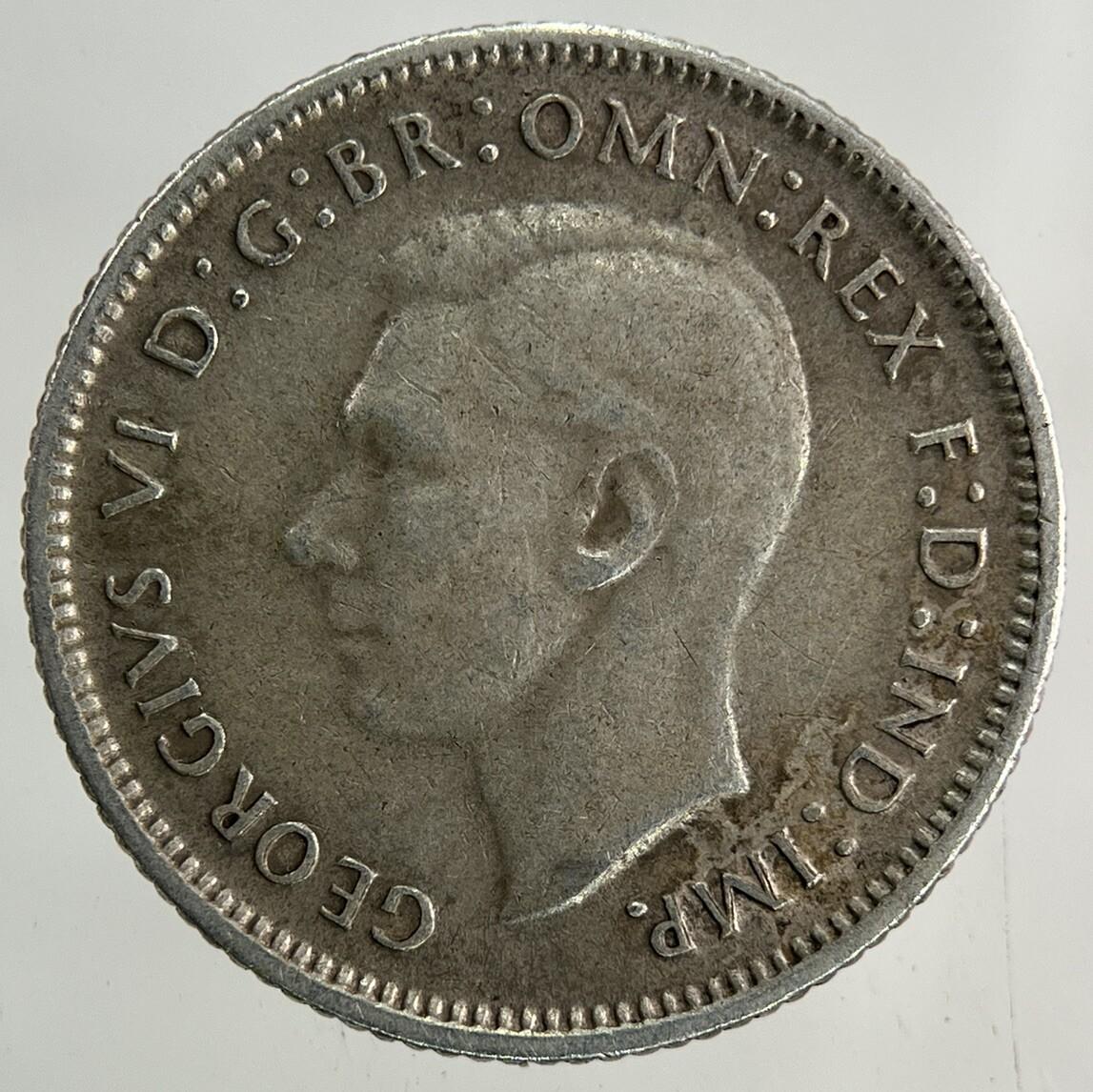 1945 Australia Sixpence Silver Coin | Very High Grade