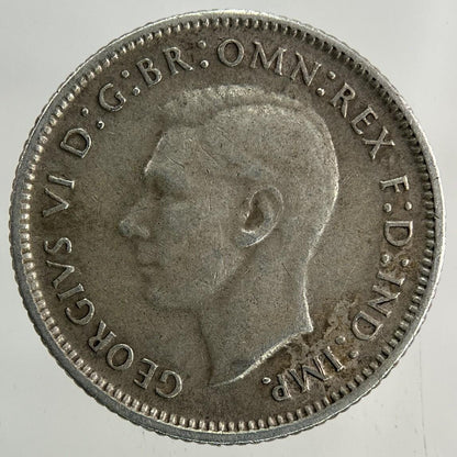 1945 Australia Sixpence Silver Coin | Very High Grade