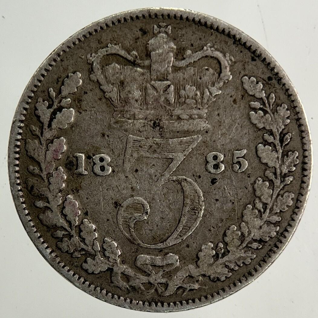 1885 Victoria Threepence Silver Coin | Fine Collectable Grade