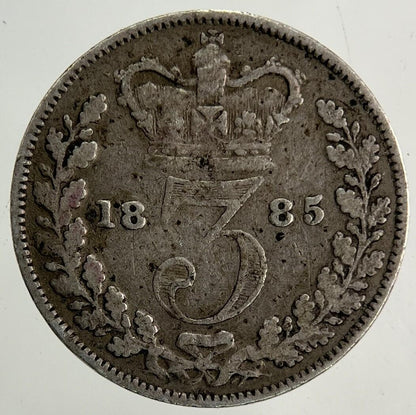 1885 Victoria Threepence Silver Coin | Fine Collectable Grade