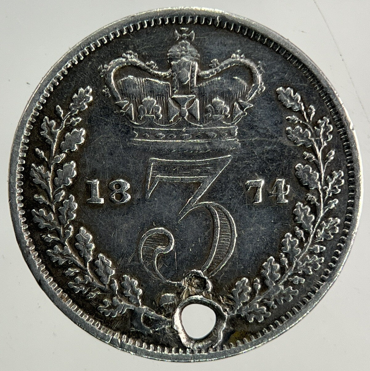 1874 Victoria Threepence Silver Coin | Fine Collectable Grade