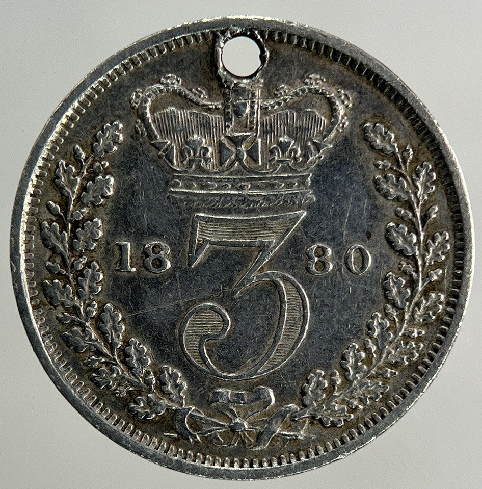 1880 Victoria Threepence Silver Coin | Very High Grade