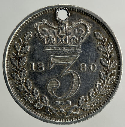 1880 Victoria Threepence Silver Coin | Very High Grade