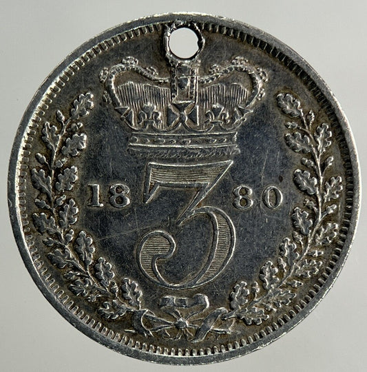 1880 Victoria Threepence Silver Coin | Very High Grade