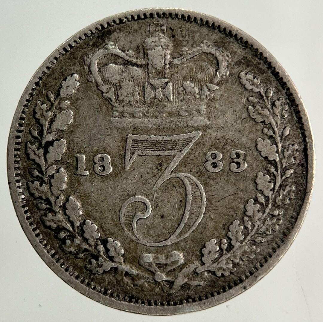 1883 Victoria Threepence Silver Coin | Very High Grade