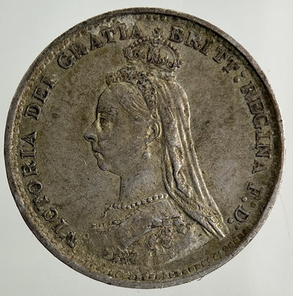 1889 Victoria Threepence Silver Coin | Very High Grade