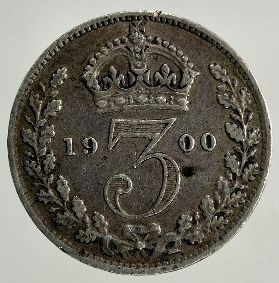 1900 Victoria Threepence Silver Coin | Very High Grade