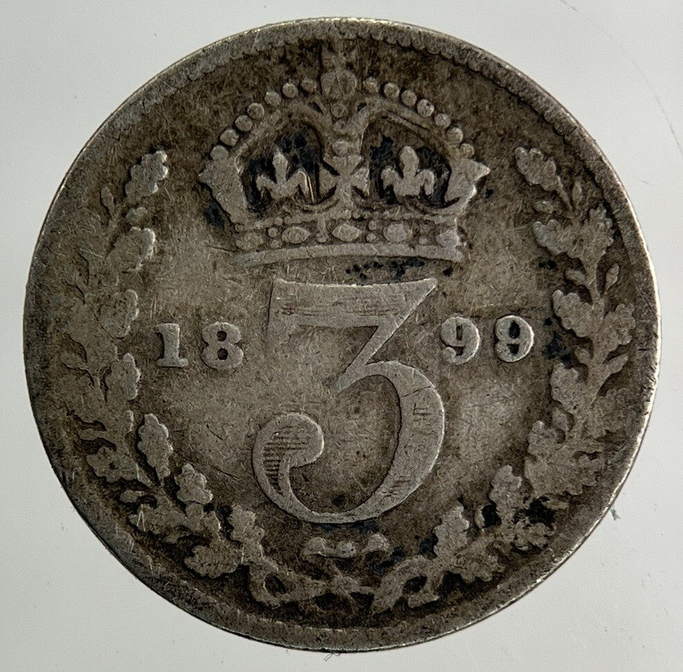1899 Victoria Threepence Silver Coin | Fine Collectable Grade