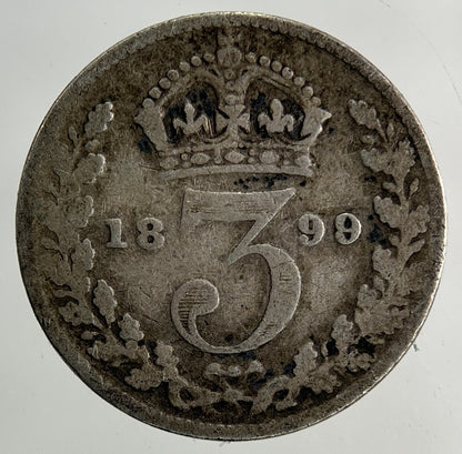 1899 Victoria Threepence Silver Coin | Fine Collectable Grade