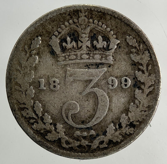 1899 Victoria Threepence Silver Coin | Fine Collectable Grade