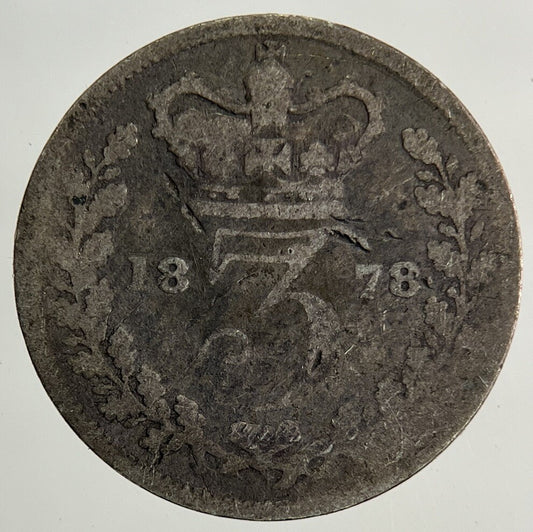 1878 Victoria Threepence Silver Coin | Collectable Grade