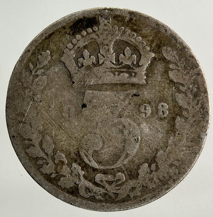 1898 Victoria Threepence Silver Coin | Collectable Grade