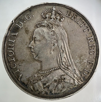 1889 Victoria One Crown Silver Coin | Very High Grade