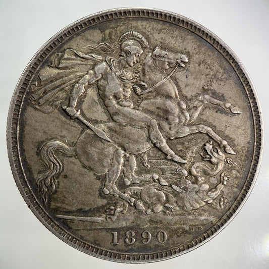 1890 Victoria One Crown Silver Coin | Very High Grade