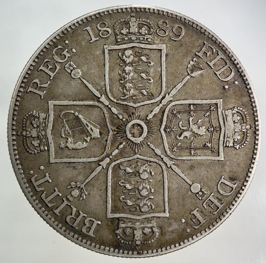 1889 Victoria Double Florin Silver Coin | Very High Grade