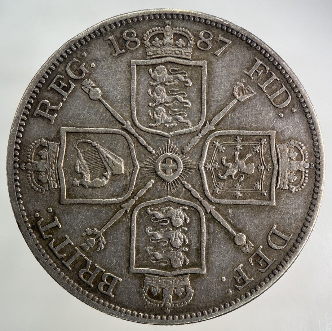 1887 Victoria Double Florin Silver Coin | Very High Grade