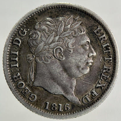 1816 George III 3rd One Shilling Silver Coin | Very High Grade