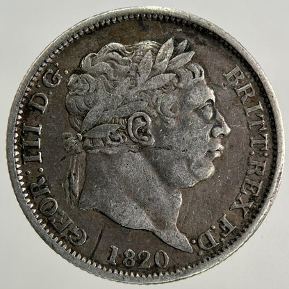 1820 George III 3rd One Shilling Silver Coin | Very High Grade