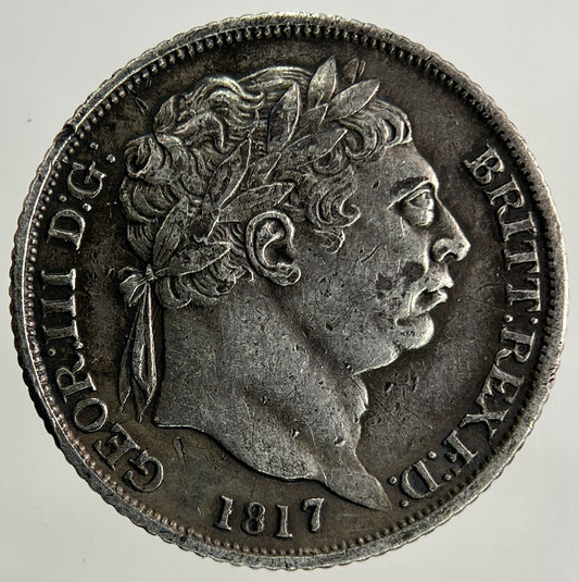 1817 George III 3rd Sixpence Silver Coin | Very High Grade