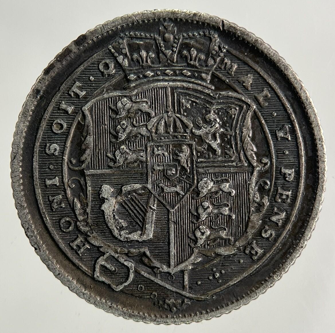 1817 George III 3rd Sixpence Silver Coin | Very High Grade