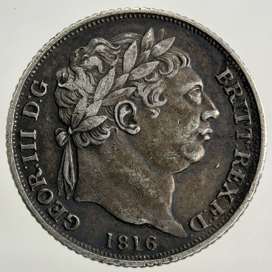 1816 George III 3rd Sixpence Silver Coin | Very High Grade