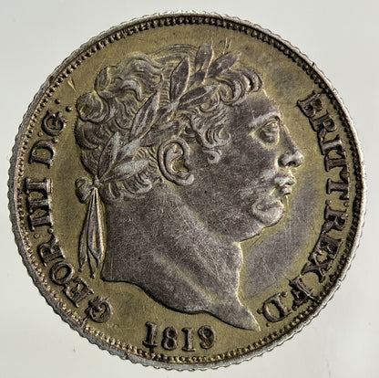 1819 George III 3rd Sixpence Silver Coin | Very High Grade