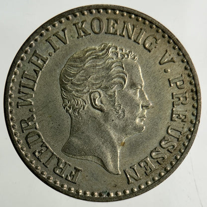 1849 Germany German States 1 Groschen Silver Coin | Very Fine Grade