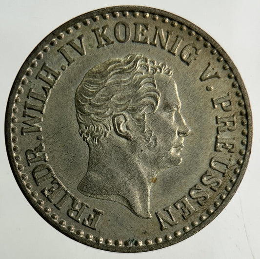 1849 Germany German States 1 Groschen Silver Coin | Very Fine Grade