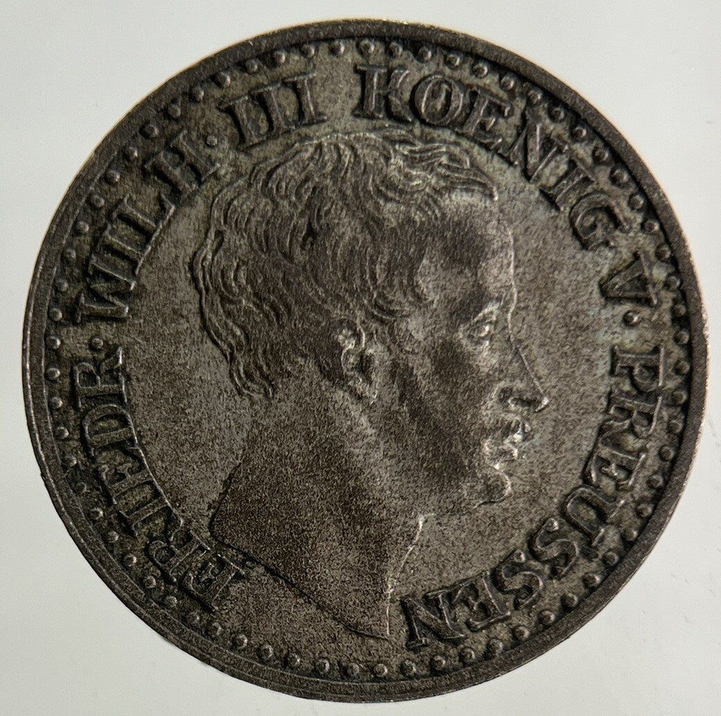 1825 Germany German States 1 Groschen Silver Coin | Very High Grade