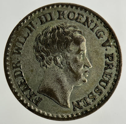 1821 Germany German States 1 Groschen Silver Coin | Fine Collectable Grade